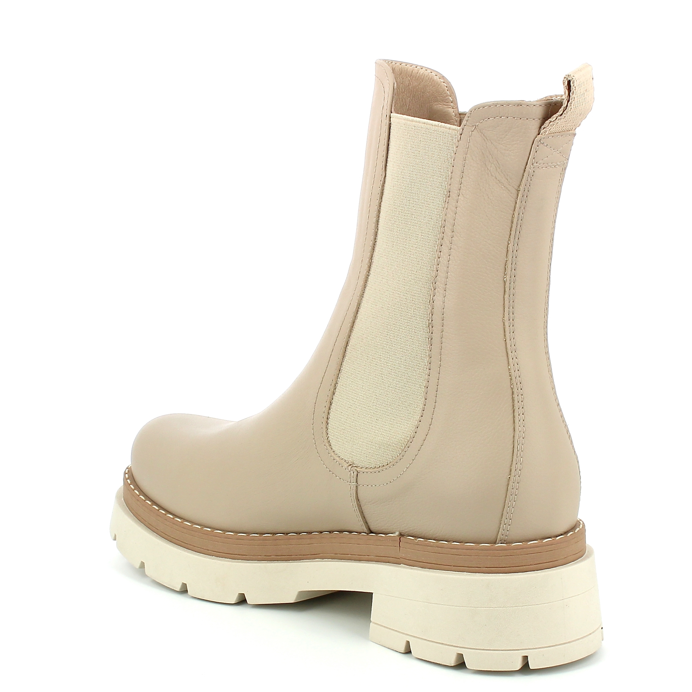 tronchetto da donna in pelle beige NERO GIARDINI I309153D 728 Bertossi Calzature